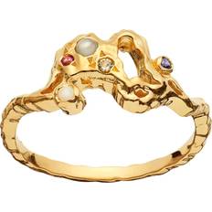 Maanesten Lulu Ring - Gold/Multicolour/Opal