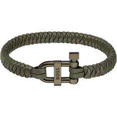 HUGO BOSS Herre - Læder Armbånd HUGO BOSS Sailing Bracelet - Green