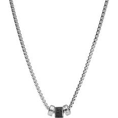 Fossil Caravan Mens Lava Stone Necklace JF03689040