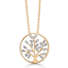 Diamanter - Guldbelagt Halskæder Støvring Design Tree of Life Pendant Necklace - Gold/Diamonds