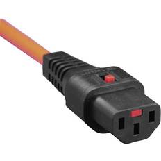 Orange Verlängerungssteckdosen Kash IEC cable IEC C13 socket PG right-angle plug Black, Orange 2.00 m 1 pc(s)