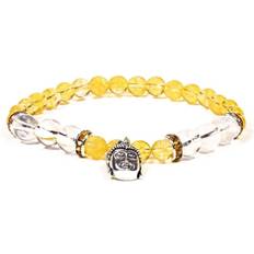 Armband citrin bergskristall med Buddha