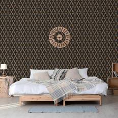 Papeles pintados Dutch Wallcoverings Papel Pintado Geometric Negro Y Dorado