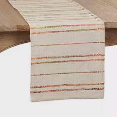 Saro Lifestyle Woven Line Tablecloth Beige (182.88x40.64cm)