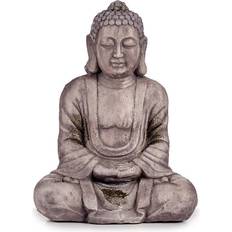 Ibergarden Dekorativ havefigur Buddha Grå Polyesterharpisk (25 x 57 x 42,5 cm) Dekorationsfigur