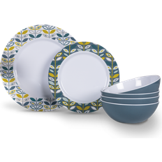 Kampa Cooking Equipment Kampa Flora Heritage 12 Piece Melamine Dinner Set