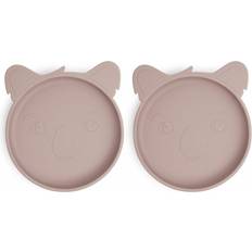 Nuuroo Silikone Tallerken 2pk, Rose