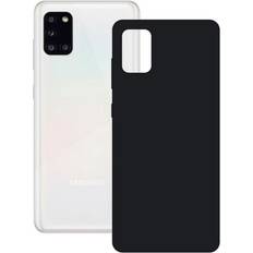 Ksix La funda silk para samsung galaxy a31 de color negro tiene una estructura flexible y tacto suave. mantiene el smartphone libre de huellas dactilares y ralladuras accidentales