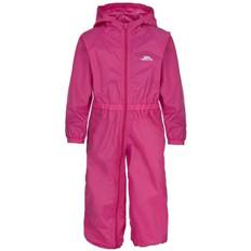 Violet Combinations de Pluie Trespass Button Waterproof Rain Suit - Rose/Bleu