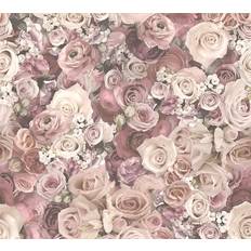 Papiers peints A.S. Creation Non-woven wallpaper Urban Flowers Wallpaper With Roses 10.05 m x 53 cm Cream Made in Germany 327222 32722-2