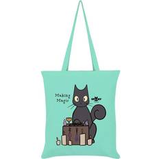 Vihreä Käsilaukut Making Magic Tote Bag (One Size) (Mint Green/Dark Grey/Brown) Spooky Cat