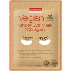 Mascherine per gli occhi Purederm Vegan Collagen Eye Mask 30 Sheets/pouch - Bianco