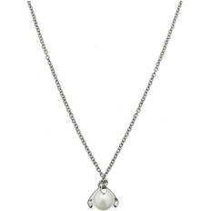 Silver - Swarovski-kristall Halsband CU Jewellery Pearl short halsband 42-47