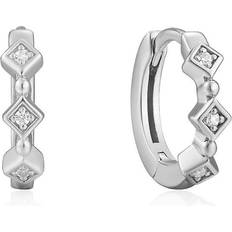 Ear We Go Huggie Hoops - Silver/Transparent