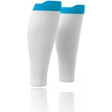 White - Women Arm & Leg Warmers Compressport R2 Oxygen Calf Sleeves unisex T4 42-46cm 2021 Winter Running Gear