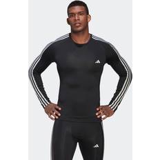 adidas Maglia da allenamento Techfit 3-Stripes Long Sleeve - Black