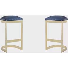 Brass Chairs Manhattan Comfort Aura Bar Stool 28.5" 2