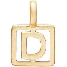 Emalje Charms & Vedhæng Enamel D Pendent - Gold