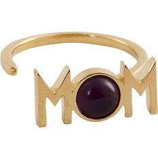 Mom ring Design Letters Great Mom Ring - Gold/Purple