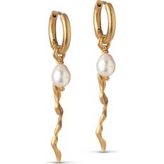 ENAMEL Copenhagen Elea Hoops - Gold/Pearls