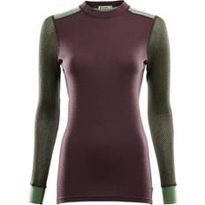 Aclima Hiking Crew Neck Women fudge/dill/olive night 2022 Ski & Thermal Underwear Tops