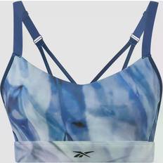 Reebok Lux Strappy Sports Bra Liquid Abyss Print