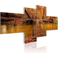 Arkiio A footbridge over a forest stream 100x45 Tavla