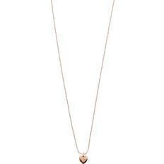Pilgrim Rosaguldbelagt Halskæder Pilgrim Jayla Heart Necklace - Rose Gold