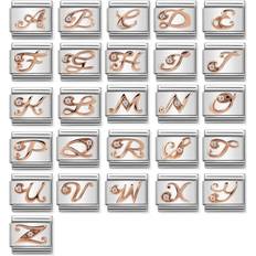 Nomination Composable Classic Letters Charm - Silver/Rose Gold/Transparent