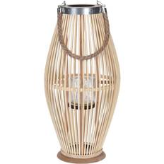 Natur Kerzenhalter, Kerzen & Duft Bamboo Laterne 48cm 2Stk.