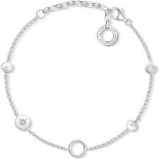 Thomas Sabo Charm Bracelet - Silver/Pearls/Transparent