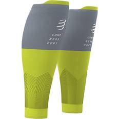 Amarillo Calentadores de Brazos y Piernas Compressport R2V2 Calf Lime/Grey T1 Cubre-pantorrillas