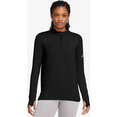 Argent - Course à pied Vêtements Nike Element Trail Midlayer Camisa - Black/Silver