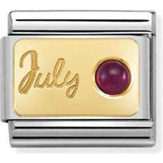 Nomination Month Stone July Ruby - Gold