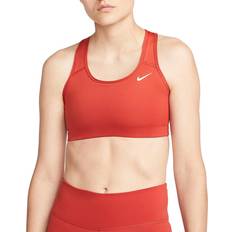 Mujer - Rojo Sujetadores Nike Swoosh Medium-Support Non-Padded Sports Bra