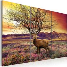 Hjorthorn Arkiio Fancy hjorthorn triptych 60x40 Tavla