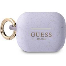 Guess Hörlurar Guess Silicone Glitter Skal AirPods Pro Lila