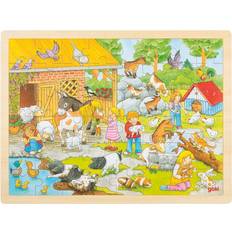 Goki 57685 Puzzle, Petting Zoo, Mixed