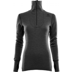 Grå - Herre T-skjorter & Singleter Aclima DoubleWool Polo Shirt Zip Woman Marengo/Jet