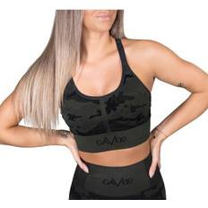 Seamless Sports Bra - Patterned/Black