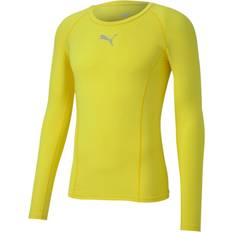 Herre - Orange - Træningstøj Svedundertøj Puma Langærmet T-shirt LIGA Baselayer Tee LS 655920-017 Størrelse