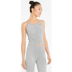 Puma Donna Magliette Puma Studio Foundation Ruched Tank - Light Gray Female