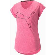 Fitness & Gym - Paars T-shirts Puma Train Favorite Heather Cat Tee - Antraciet/Wit