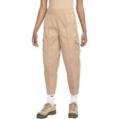 Nike Women's Essentials Curve Woven High Rise Cargo Pants - Hemp/White