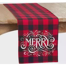 Saro Lifestyle Merry Tablecloth Red (182.88x35.56)