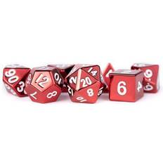 Metal dice Metal Dice Set Red 16mm (7 st)