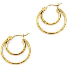 Adornia 14K Plated Crescent Midi Hoops