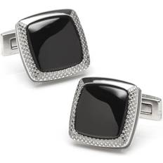 Onyx Cushion Stainless Steel Cufflinks