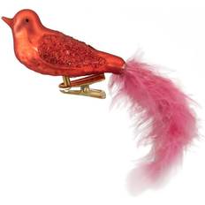 Red Glass Christmas Decorative Accent Ornament 1.5
