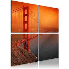 Gull Malerier Arkiio San Francisco Golden Gate Bridge 40x40 Maleri